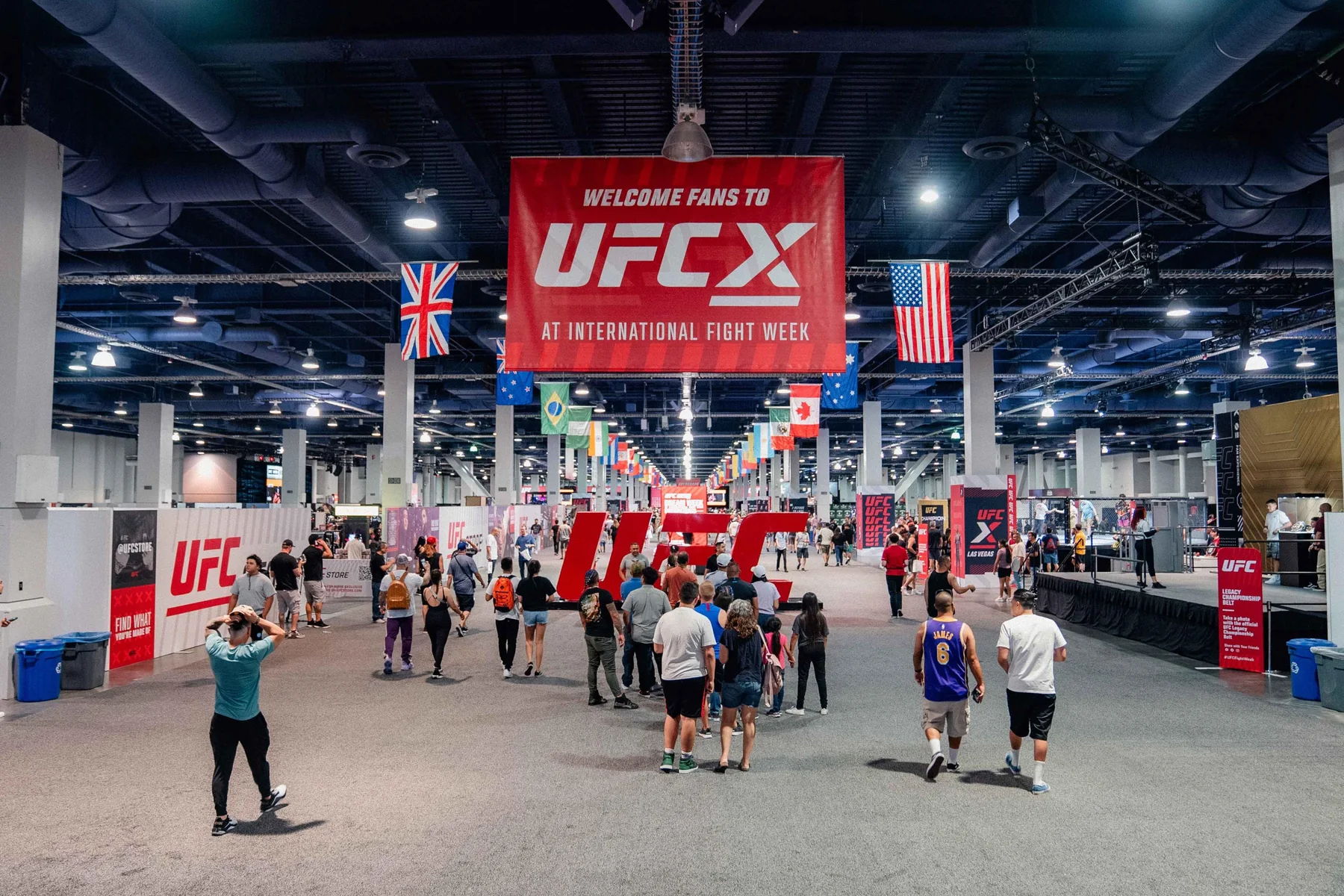Fight fans walking through the official UFC X experience during International Fight Week