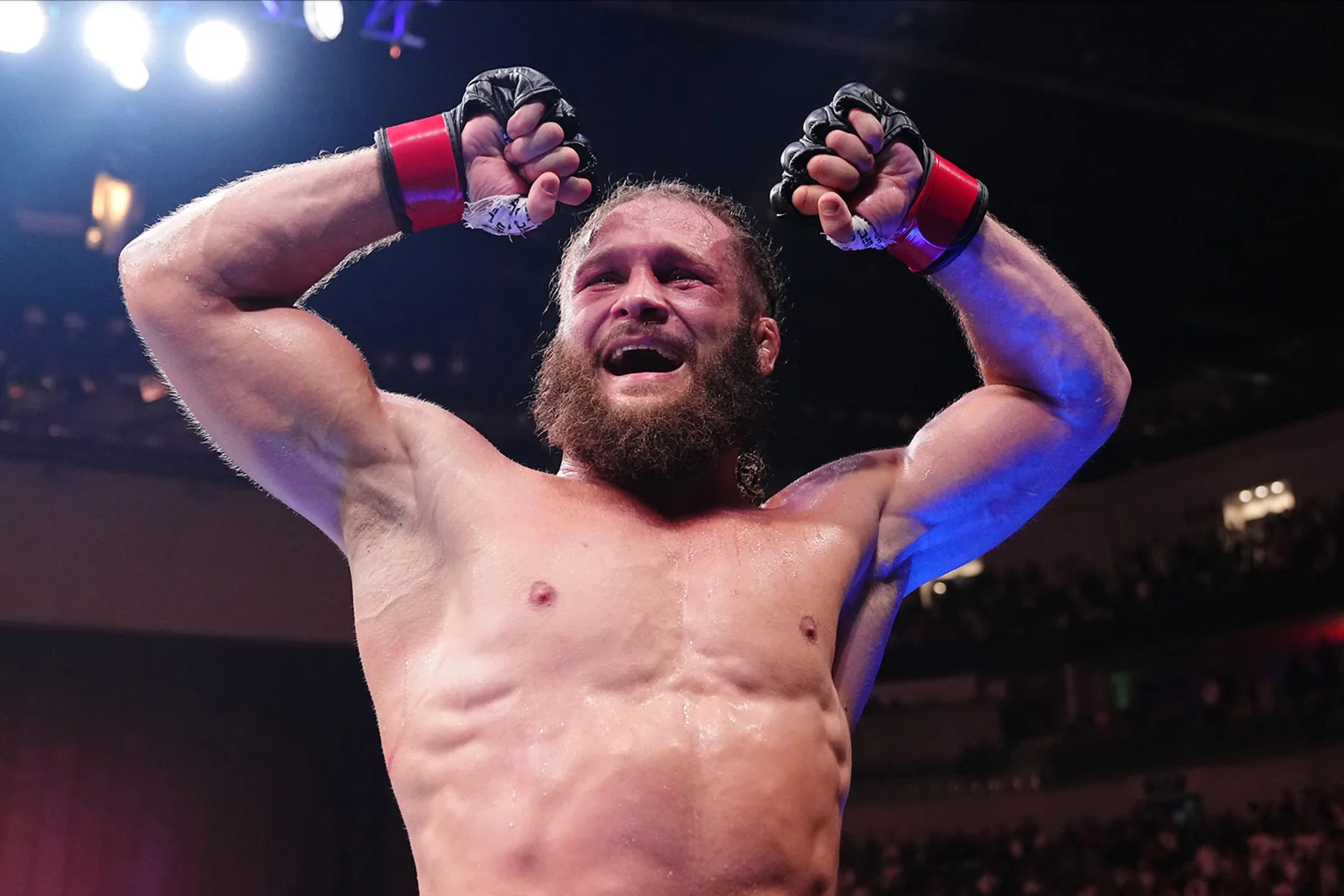 Rafael Fiziev celebrates his UFC Baku Fight Night victory