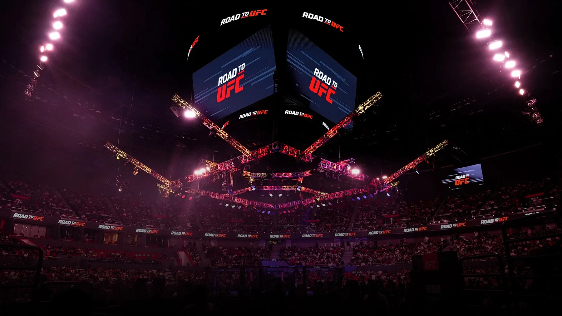 Road to UFC arena setup and crowd during the Shanghai event weekend